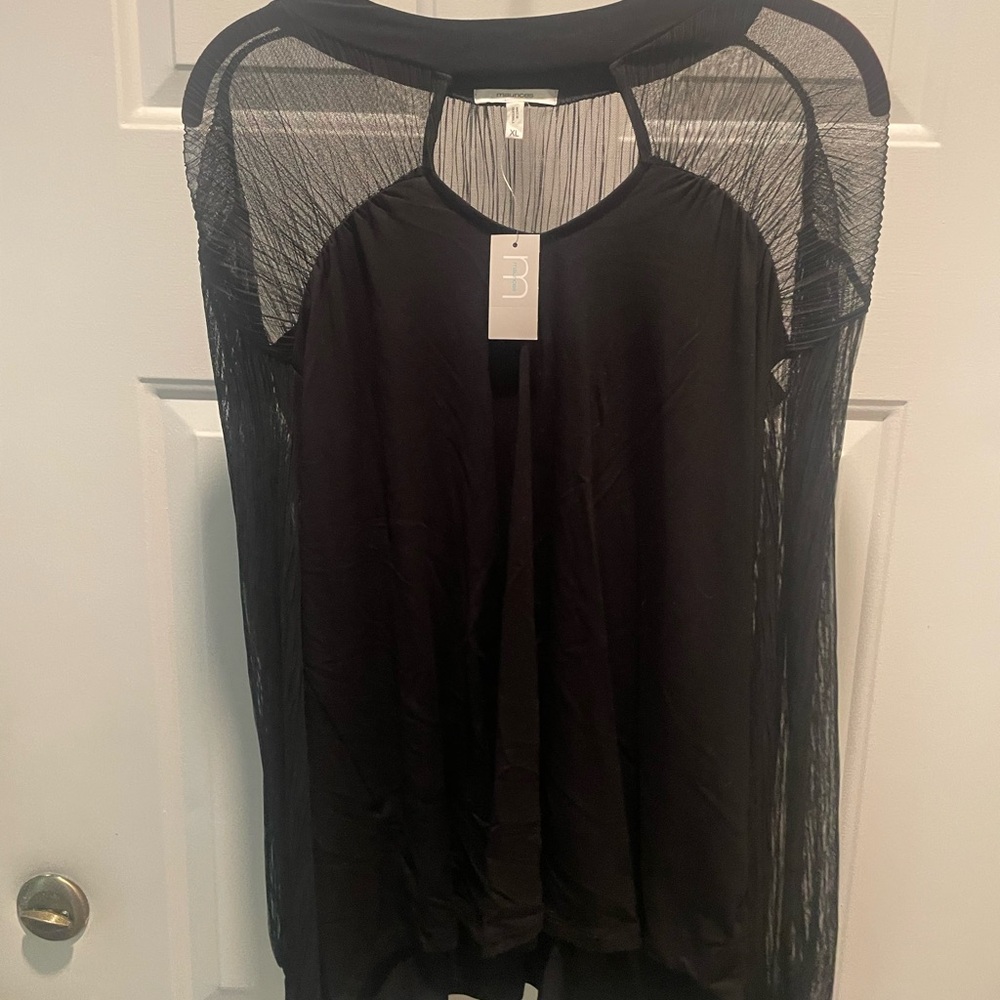 Long sleeve , Black top, size xl, NWT